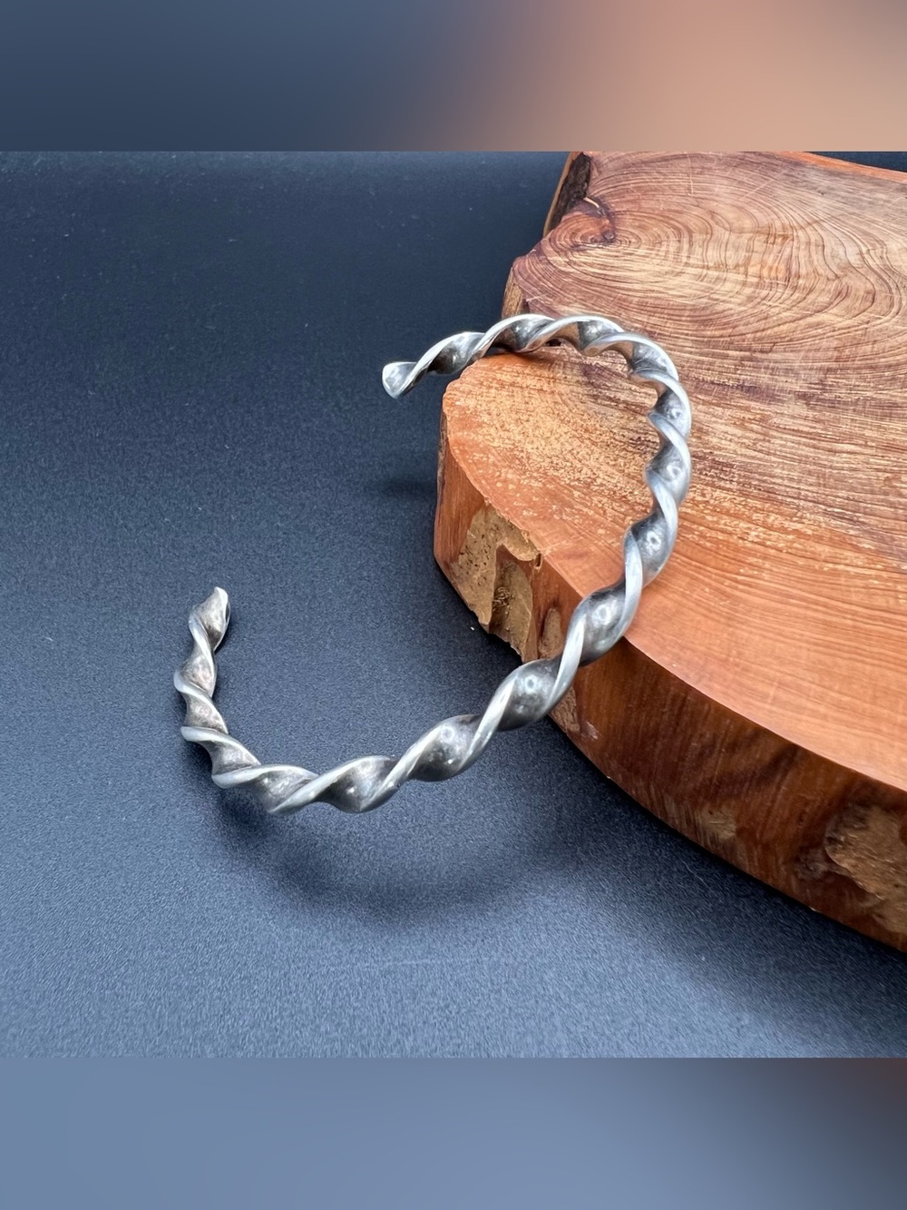 Sterling Silver Ribbon Twist Cuff